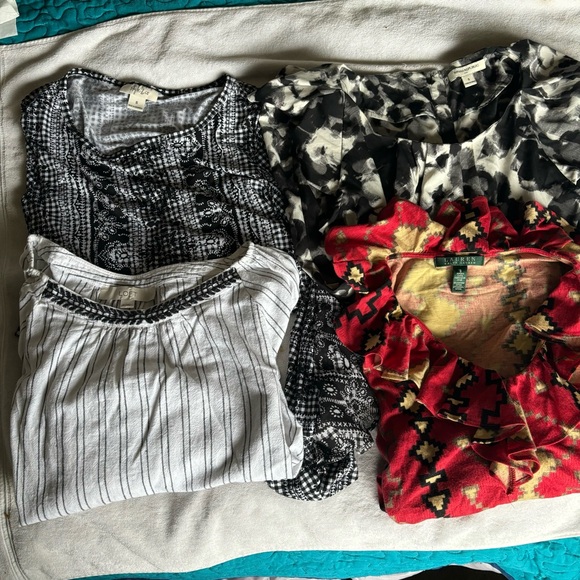 Tops - 4-womens size small tops Loft/Banana Republic/Ralph Lauren/ Style & Co